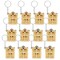 12 Pack Mini Bible Keychain, Jesus Keychain - Bulk Religious Holy Bible Key Holders for First Communion, Easter, Baptism (Gold, 3.3 In)